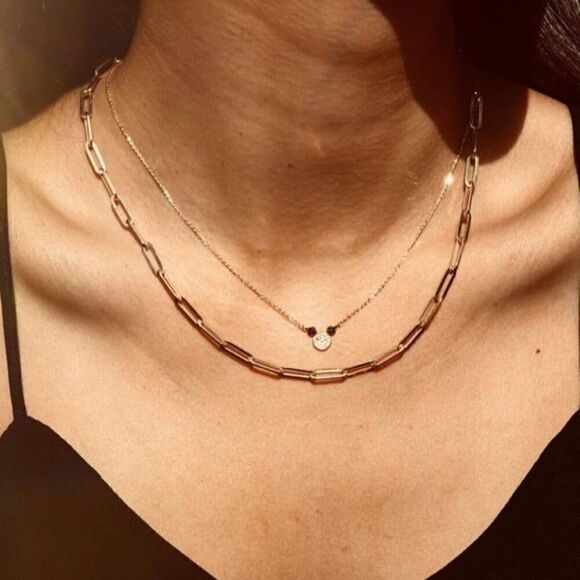 14K Solid Gold Mouse Necklace | Elegant Gold Jewelry by Tehrani Jewelry - Picture 9 of 10